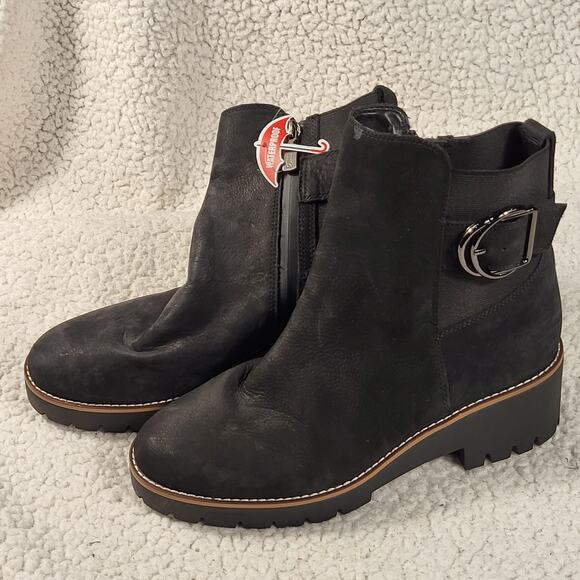 NEW Blondo Dakota Waterproof Bootie suede leather black boots womens size 10 - Picture 2 of 9